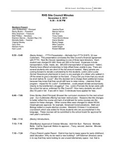 RHS Site Council Minutes November 4, 2013 6:30 – 8:30 PM