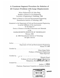 A  Consistent  Segment  Procedure  for ... 2D  Contact  Problems  with  Large ...