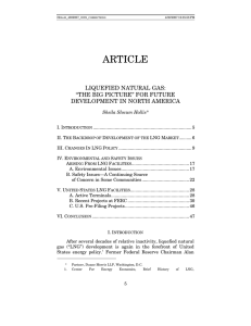 ARTICLE LIQUEFIED NATURAL GAS: “THE BIG PICTURE” FOR FUTURE DEVELOPMENT IN NORTH AMERICA