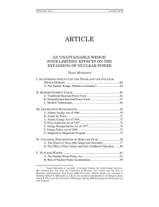 ARTICLE  AN UNATTAINABLE WEDGE: FOUR LIMITING EFFECTS ON THE