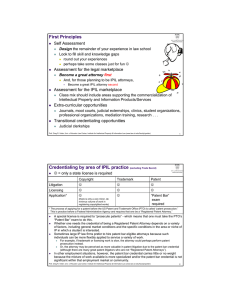 First Principles Self Assessment Assessment for the legal marketplace Design