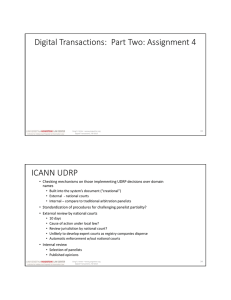 Digital Transactions:  Part Two: Assignment 4 ICANN UDRP