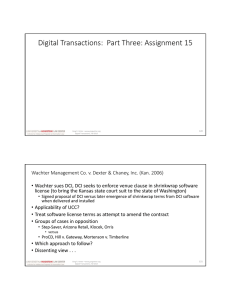 Digital Transactions:  Part Three: Assignment 15