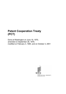 Patent Cooperation Treaty (PCT)