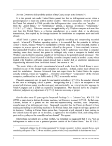 J G delivered the opinion of the Court, except as to footnote... It is the general rule under United States patent law...