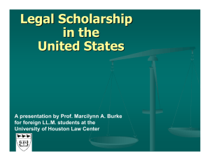 Legal Scholarship in the United States
