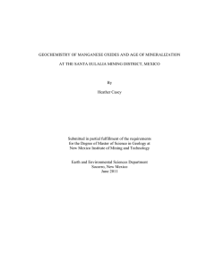 GEOCHEMISTRY OF MANGANESE OXIDES AND AGE OF MINERALIZATION