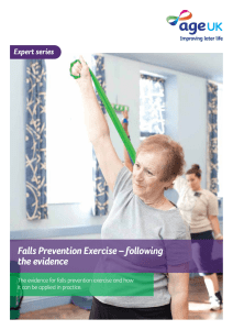 Falls Prevention Exercise – following the evidence Expert series