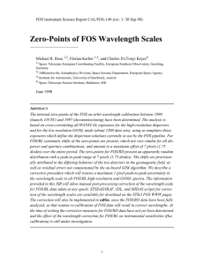 Zero-Points of FOS Wavelength Scales