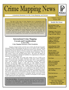 Crime Mapping News Inside this Issue Volume 3 Issue 1 Winter 2001