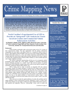 Crime Mapping News Inside this Issue Volume 6 Issue 2 Spring 2004