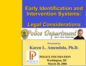 Early Identification and Intervention Systems: Legal Considerations
