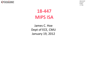 18-447  James C. Hoe Dept of ECE, CMU