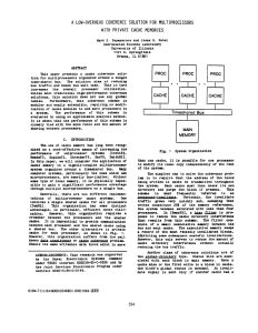 A  LOW-OVERHEAD COHERENCE SOLUTION FOR MULTIPROCESSORS WITH PRIVATE CACHE MEMORIES