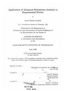 Application  of  Advanced  Robustness  Analysis ... Experimental  Flutter