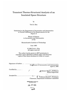 Transient Thermo-Structural Analysis  of an Insulated Space  Structure