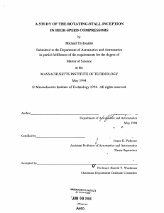 j A  STUDY  OF THE  ROTATING-STALL  INCEPTION