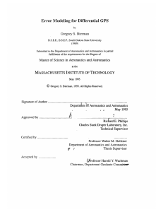 Error Modeling  for Differential  GPS