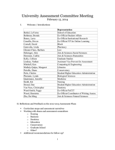 University Assessment Committee Meeting February 13, 2014