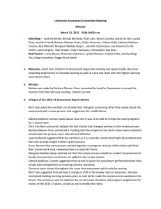 University Assessment Committee Meeting Minutes Attending –