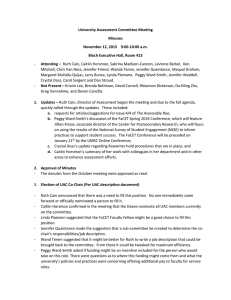 University Assessment Committee Meeting Minutes Bloch Executive Hall, Room 413