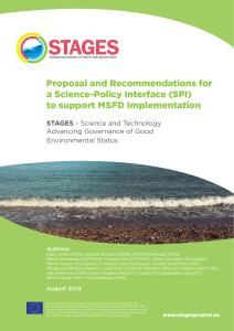 Proposal and Recommendations for a Science-Policy interface (SPi) to support MSFd implementation STAGES