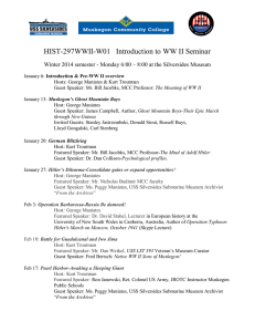 HIST-297WWII-W01   Introduction to WW II Seminar