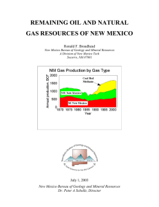 REMAINING OIL AND NATURAL GAS RESOURCES OF NEW MEXICO Ronald F. Broadhead