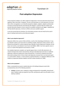 Factsheet 14 Post-adoption Depression