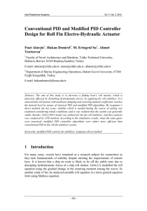 Conventional PID and Modified PID Controller Fuat Alarçin Yurtseven