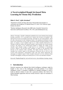 A Novel-weighted Rough Set-based Meta Learning for Ozone Day Prediction