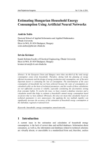 Estimating Hungarian Household Energy Consumption Using Artificial Neural Networks András Szűts