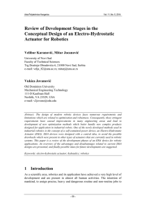 Review of Development Stages in the Conceptual Design of an Electro-Hydrostatic