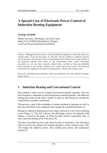 A Special Case of Electronic Power Control of Induction Heating Equipment