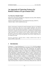An Approach of Clustering Features for Ranked Nations of E-government 2012