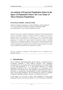 An analysis of Expected Population States in the Three-Element Populations