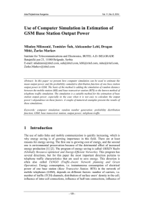 Use of Computer Simulation in Estimation of Mitić, Žarko Markov