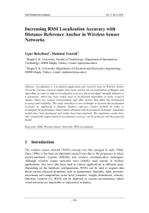 Increasing RSSI Localization Accuracy with Distance Reference Anchor in Wireless Sensor Networks