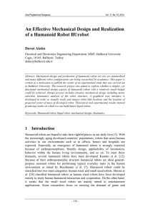 An Effective Mechanical Design and Realization of a Humanoid Robot BUrobot