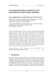 Constrained Data-Driven Model-Free ILC- based Reference Input Tuning Algorithm Mircea-Bogdan Radac
