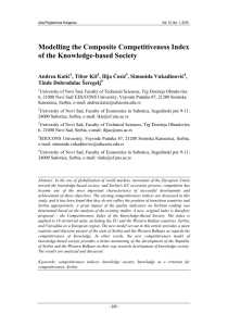 Modelling the Composite Competitiveness Index of the Knowledge-based Society Andrea Katić