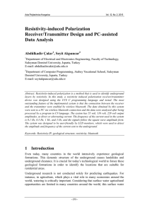 Resistivity-induced Polarization Receiver/Transmitter Design and PC-assisted Data Analysis Abdülkadir Çakır