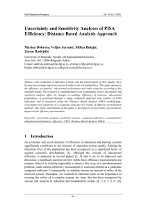 Uncertainty and Sensitivity Analyses of PISA Efficiency: Distance Based Analysis Approach