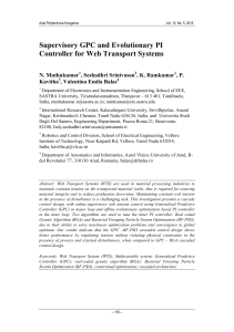 Supervisory GPC and Evolutionary PI Controller for Web Transport Systems N. Muthukumar