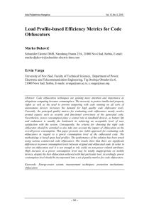 Load Profile-based Efficiency Metrics for Code Obfuscators Marko Đuković