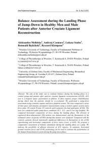 Balance Assessment during the Landing Phase Patients after Anterior Cruciate Ligament
