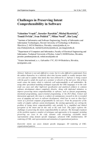 Challenges in Preserving Intent Comprehensibility in Software