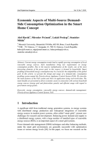 Economic Aspects of Multi-Source Demand- Side Consumption Optimization in the Smart