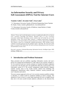 An Information Security and Privacy Self-Assessment (ISPSA) Tool for Internet Users