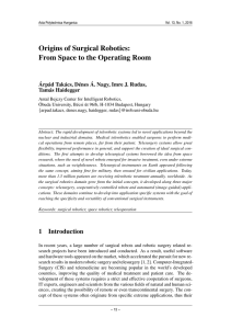 Origins of Surgical Robotics: From Space to the Operating Room ´